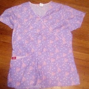 Dickeys giraffe scrub top